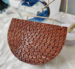 Prix de gros Artisanat de luxe Pochette en bois d'acacia naturel de haute qualité Sac à main Sac à main pour femme pour soirée de mariage - Product Image 1