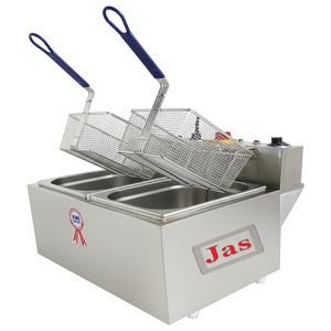 Friteuse électrique professionnelle à double cuve d'occasion pour hôtels et restaurants - Product Image 4