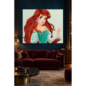 Fida Waving Portrait d'Ariel aux cheveux roux, impression sur toile - Product Image 3