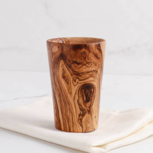 Tasses de voyage écologiques en bois vintage ArtisRaw, fabriquées en bois d'olivier tunisien DT002 - Product Image 1