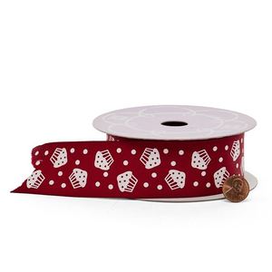 Cinta de Grosgrain con Estampado Floral de Cupcakes, Rollo de Organza y Satén de Poliéster de Lujo para Envolver Regalos de Cumpleaños y Moda - Product Image 3