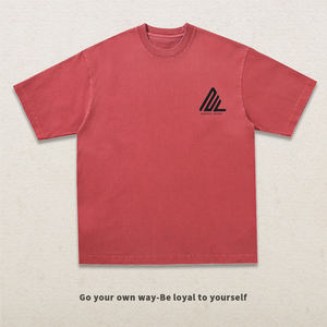 เสื้อยืดผู้ชายวินเทจผ้าว็อนซักแบบผสมกรดทำจากโพลีเอสเตอร์/ ผ้าฝ้ายผสม - Product Image 2