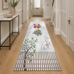 <b>RUGS</b> DEPOT LXDP-0785 Wholesale Grey Silver Ethnic Kilim Digital Printed Machine Washable Chenille Area <b>Rug</b> <b>Non</b> <b>Slip</b> - Product Image 5