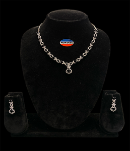 Heavy Designer Pure American Diamond <b>Necklace</b> <b>Set</b> with Earrings for Brides Ideal for <b>Weddings</b> Festivals and Party Wear Use - Product Image 3