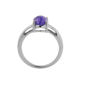 แหวนพลอยแอมะทิสต์ธรรมชาติจาก Shah Gems Fine Jewelry สำหรับผู้หญิง เงินแท้ 925 ชุบโรเดียม เหมาะสำหรับใส่ทุกวัน ประดับโอปอลและโกเมน - Product Image 3