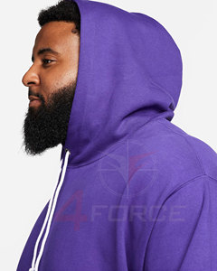 Sweat-shirt à capuche pour homme, épaules tombantes, polaire en polyester 400GSM, sweat-shirt personnalisé, fabrication OEM, marque privée, vêtements urbains - Product Image 5