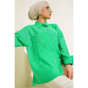 Chemise en pierre étoilée Benetton pour femme-Design chemisier élégant avec des détails uniques en pierre - Product Image 3
