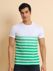 T-shirt à manches courtes haut de gamme pour hommes, coupe régulière, col rond, imprimé élégant, confortable, tendance 100% coton - Product Image 2