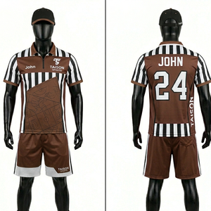 Maillot d'arbitre de lacrosse pour hommes, qualité supérieure, polyester interlock respirant, séchage rapide, gris aqua, empiècements contrastés, logo sublimé personnalisé - Product Image 5