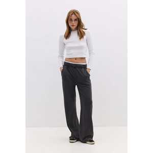 <b>Elastic</b> <b>Waist</b> Wide Leg <b>Trousers</b> - Product Image 1