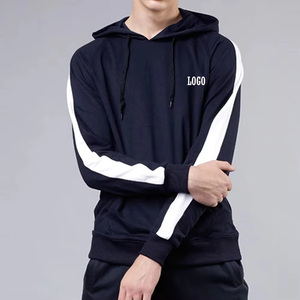 Sudadera con capucha de alta calidad Canguro Logotipo personalizado Hombres Sudaderas con capucha Sudaderas Básicas transpirables Ropa informal mezclada de algodón - Product Image 2