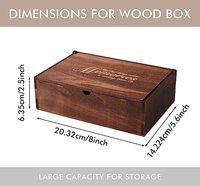 Boîte à mémoire Boîte à souvenirs en bois Boîte décorative Organisateur Cadeau de fiançailles de mariage pour les couples de femmes, Cadeau d'anniversaire d'anniversaire