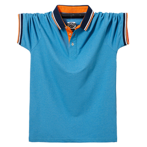 เสื้อยืดโปโลของผู้ชาย,เสื้อโปโลว่างเปล่าแขนสั้นผ้าฝ้ายสีพื้น - Product Image 5