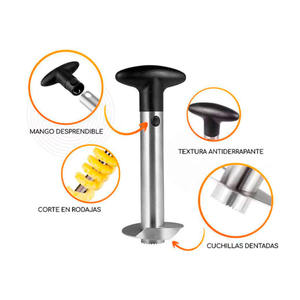 Éplucheur d'ananas Myrva en acier inoxydable, outil manuel pour fruits, facile à nettoyer, lavage à la main uniquement - Product Image 5