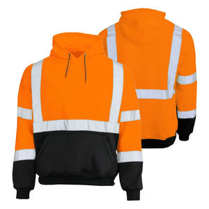 เสื้อฮู้ดทำงานสะท้อนแสงคุณภาพดีสำหรับผู้ชาย เสื้อฮู้ดผ้าฟลีซสะท้อนแสงมองเห็นได้ชัดเจน เสื้อฮู้ด Hi-vis - Product Image 3