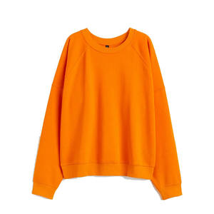 Vente en gros de femmes couleur orange basique 300 GSM pull ras du cou sweat à vendre à des prix raisonnables - Product Image 5