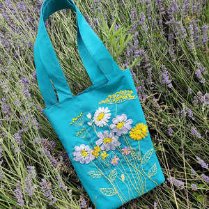 Bolso de lona con bordado a mano hecho en Pakistán, bolso de mujer duradero y elegante, opción de logotipo personalizado - Product Image 2