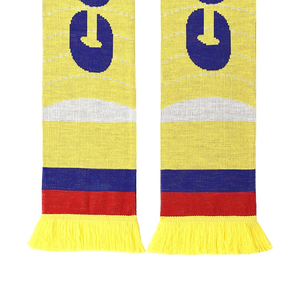 Écharpes de sport longues tricotées personnalisées en gros pour les fans de clubs de football Impression numérique de rugby et de football pour la saison d'hiver - Product Image 3