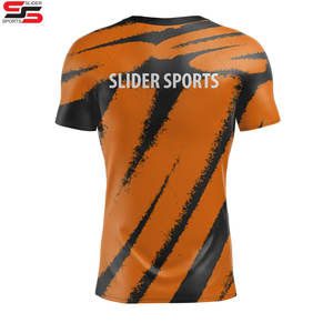 T-shirt de compression à manches courtes personnalisé avec logo de surf MMA BJJ, rashguard sublimé de Jiu Jitsu, créez votre propre rashguard personnalisé - Product Image 2
