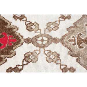 Turkish Rug, <b>Runner</b> 4.3x11.1 ft Vintage Rug, Brown <b>Red</b> Camouflage Wool Rug - Product Image 5