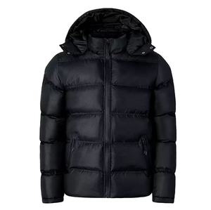 Nouvelle arrivée, veste matelassée décontractée, OEM, épaisse, unisexe, grande taille, surdimensionnée, noire, en gros, à capuche, personnalisée, pour homme, 2026 - Product Image 3
