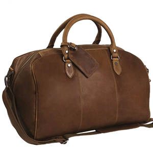 Men's Brown Leather Duffle Bag Western Weekender <b>Holdall</b> Gym Luggage Cabin Size Bubble Weekend Bags Stylish Fashion Design - Product Image 4