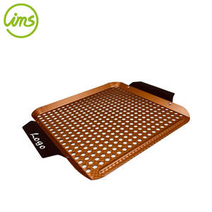 Plaques de cuisson rectangulaires en métal antiadhésives résistantes à la chaleur pour barbecue extérieur - Product Image 2