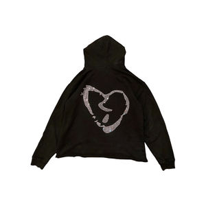 Custom <b>Vintage</b> <b>Zip</b> <b>up</b> <b>Hoodie</b> Heavyweight Streetwear Boxy High Quality French Terry Cropped Rhinestone <b>Hoodie</b> - Product Image 4