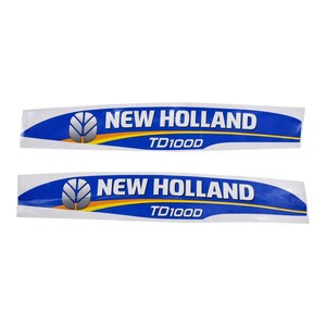 Kit de Adhesivos para Capó de Tractor New Holland TD100D, Juego de Adhesivos de Vinilo Azul - Product Image 1