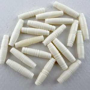 Faizacraft 1,5 "Tubo marrón claro largo/Cuentas de barril-Strand 15,5" (Aprox. 12 cuentas) Hueso de buey natural - Product Image 1