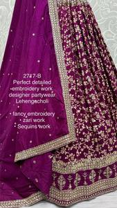 Designer Partywear Lehenga Choli With <b>Embroidery</b> Work - Product Image 5