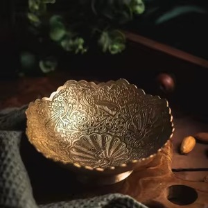 Unique Design Metal Dates <b>Bowl</b> For Homes Looking For Artistic Decor And Functional Daily Serving Options - Product Image 1