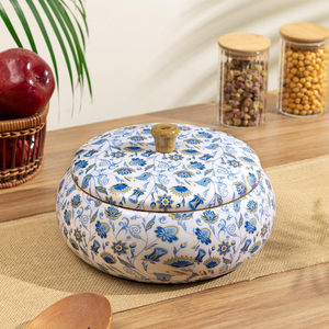 Cacerola de Madera de Diseño Artesanal Elegante con Tapa de Cerámica Esmaltada de Lujo, Acabado Brillante Ecológico, Calidad Premium, 20 cm, Vidrio - Product Image 2