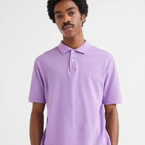 T-Shirt Homme Confortable 100% Coton pour Polo Séchage Rapide Respirant Manches Courtes Motif Solide Tissu Tricoté de Haute Qualité - Product Image 3