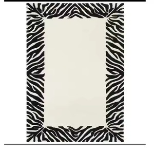 Les Nomades Modern Abstract <b>Black</b> White Designs Hand Tufted <b>Rug</b> Set Eco-Friendly Cotton Area <b>Rugs</b> - Product Image 3