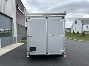enclosed cargo trailer 7x14 with side <b>ladder</b> racks on <b>roof</b> <b>for</b> cheap price enclosed cargo truck 7x14 barn door trailer <b>for</b> <b>sale</b> - Product Image 3