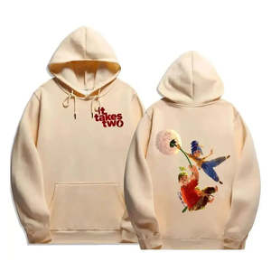 Women's Hooded Sweatshirt with Puff Printing Breathable Knitted Fabric Crop Top Hoodie Design <b>Light</b> Weight for Winter - Product Image 2