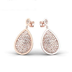 VS Diamond Luxury Women's 14k <b>Rose</b> Gold Earrings New Design Fine Jewelry with Real Diamonds OEM Wholesale Jewelry for Women - Product Image 4