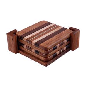 Posavasos de té con acabado personalizado para artículos de cocina, Juego de 4 posavasos de forma redonda con diseño personalizado - Product Image 4