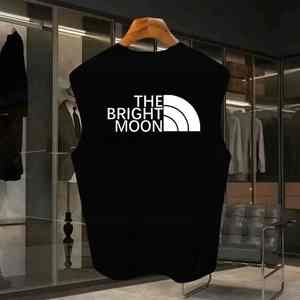 เสื้อยืดคอกลมแขนกุดสำหรับผู้ชายทันสมัยสำหรับฤดูร้อน2025ผ้าฝ้ายระบายอากาศได้ดีถักสไตล์ลำลองขนาดใหญ่พิเศษ - Product Image 4