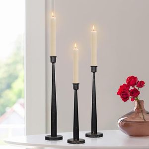Best Sale High Quality <b>Black</b> Metal Candle Holder Iron Cheap Decorative <b>Candlestick</b> for Home Decor Luxury Candle Vessel - Product Image 1