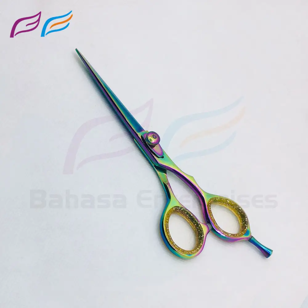 Ножницы для волос профессиональные многоцветные титановые ножницы парикмахерские ножницы для стрижки парикмахерских ножниц с индивидуальным логотипом от Bahasa Pro