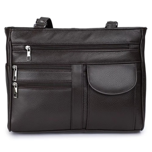 Sac fourre-tout en cuir PU pour femmes, bandoulière longue, grande capacité, logo personnalisé, sacs à main, fermeture à glissière, conception personnalisée du fabricant - Product Image 4