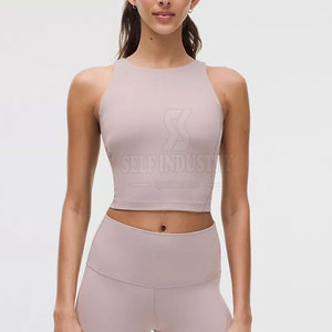 เสื้อครอปโยคะไร้รอยต่อของผู้หญิงเสื้อออกกำลังกายสไตล์ใหม่ปรับแต่งได้ระบายอากาศได้พร้อมโลโก้ด้านหน้า - Product Image 4