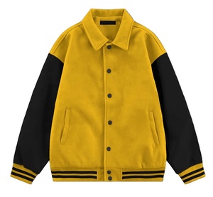 Veste universitaire vierge de haute qualité avec logo personnalisé Veste en laine Letterman Poche avant Baseball CollegeBaseballjacket pour hommes - Product Image 1