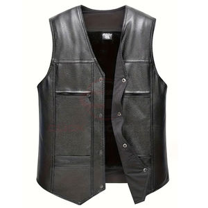 Chaleco de Cuero para Hombre de Alta Calidad al por Mayor, Transpirable y Cálido para Invierno, con Material de Tela, Precio Razonable, MOQ Bajo, Estilo Formal - Product Image 1