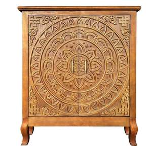 Mueble de Salón de Madera con Mandala Hecho a Mano, Diseño Modular de Alta Calidad, Aspecto Moderno y Antiguo, Hecho en India (Delhi) - Product Image 3