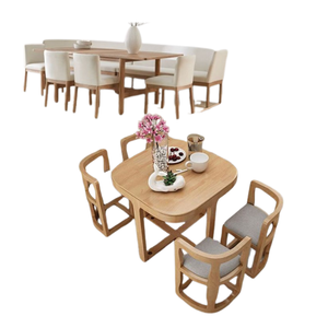High Quality Modern small household nordic simple table Wooden <b>dining</b> table <b>set</b> with <b>4</b> <b>chair</b> from Indonesia - Product Image 5