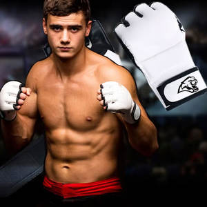 2024 meilleure vente gants de boxe professionnels demi-doigt en cuir de haute qualité étanche 8oz 12oz équipement de sport pour poignées - Product Image 6
