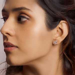 Mini moulin à vent boucles d'oreilles en or rose diamant perle incrustée à la mode plaqué or jaune pour cadeau de fête d'anniversaire de fiançailles - Product Image 2